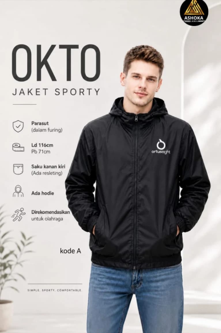 Jaket Sporty OKTO - Jaket Pria