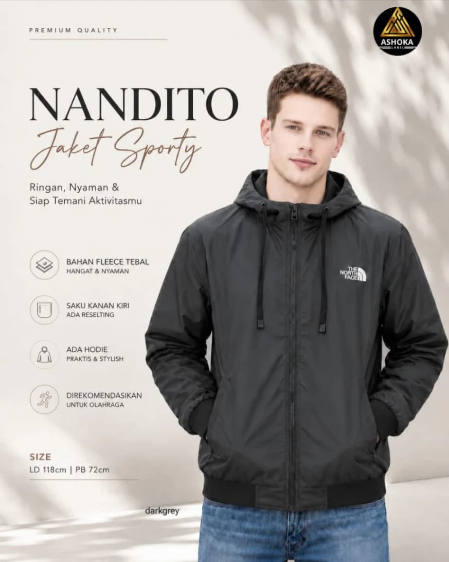 Jaket Sporty NANDITO - Jaket Pria