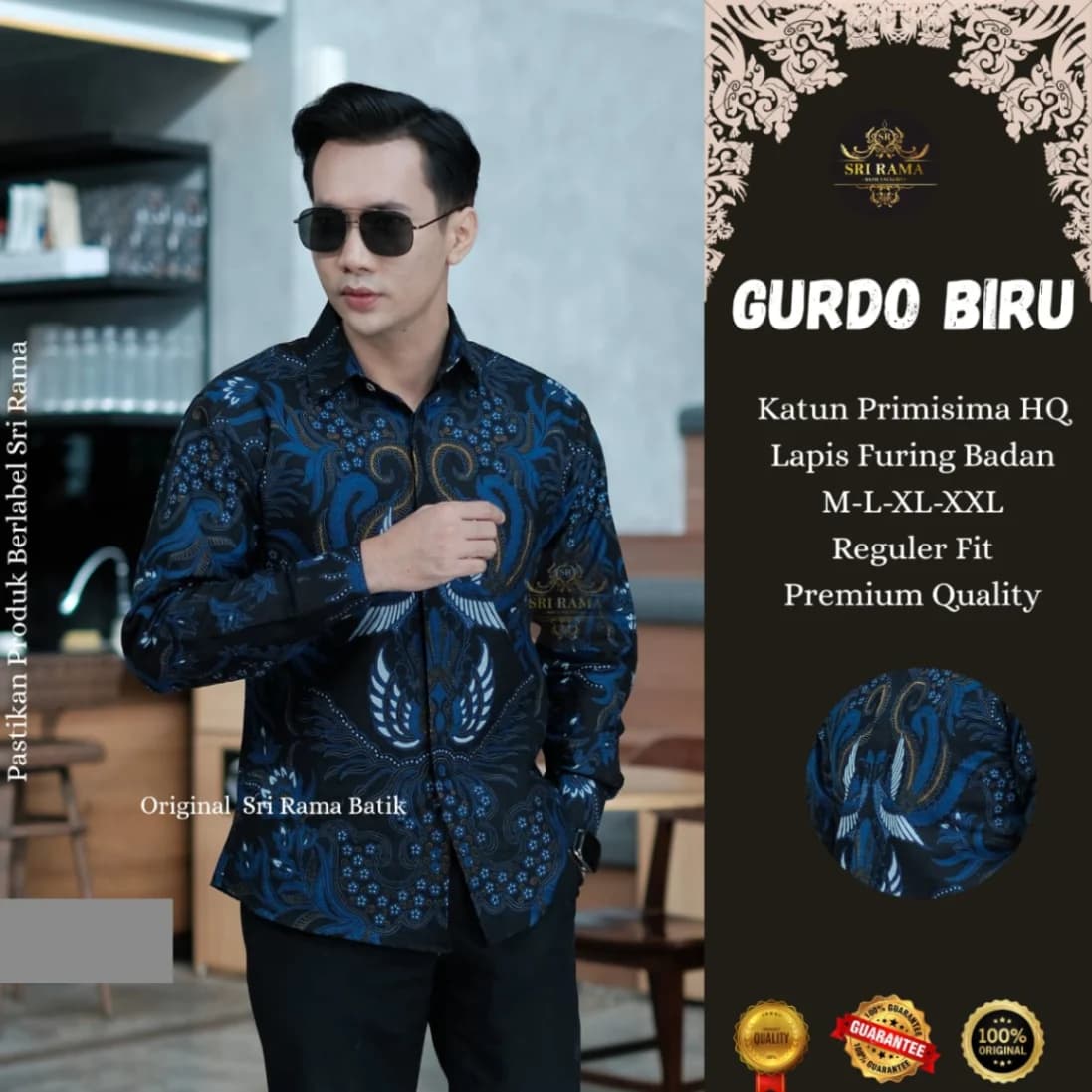 Kemeja Batik Berfuring HQ Panjang