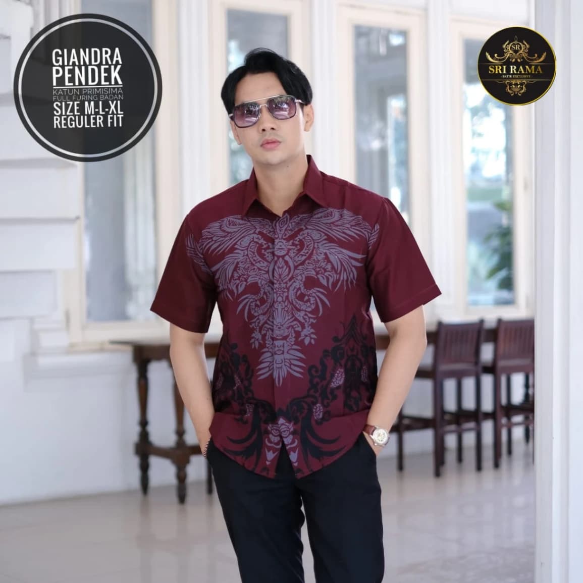 Kemeja Batik Berfuring HQ Pendek